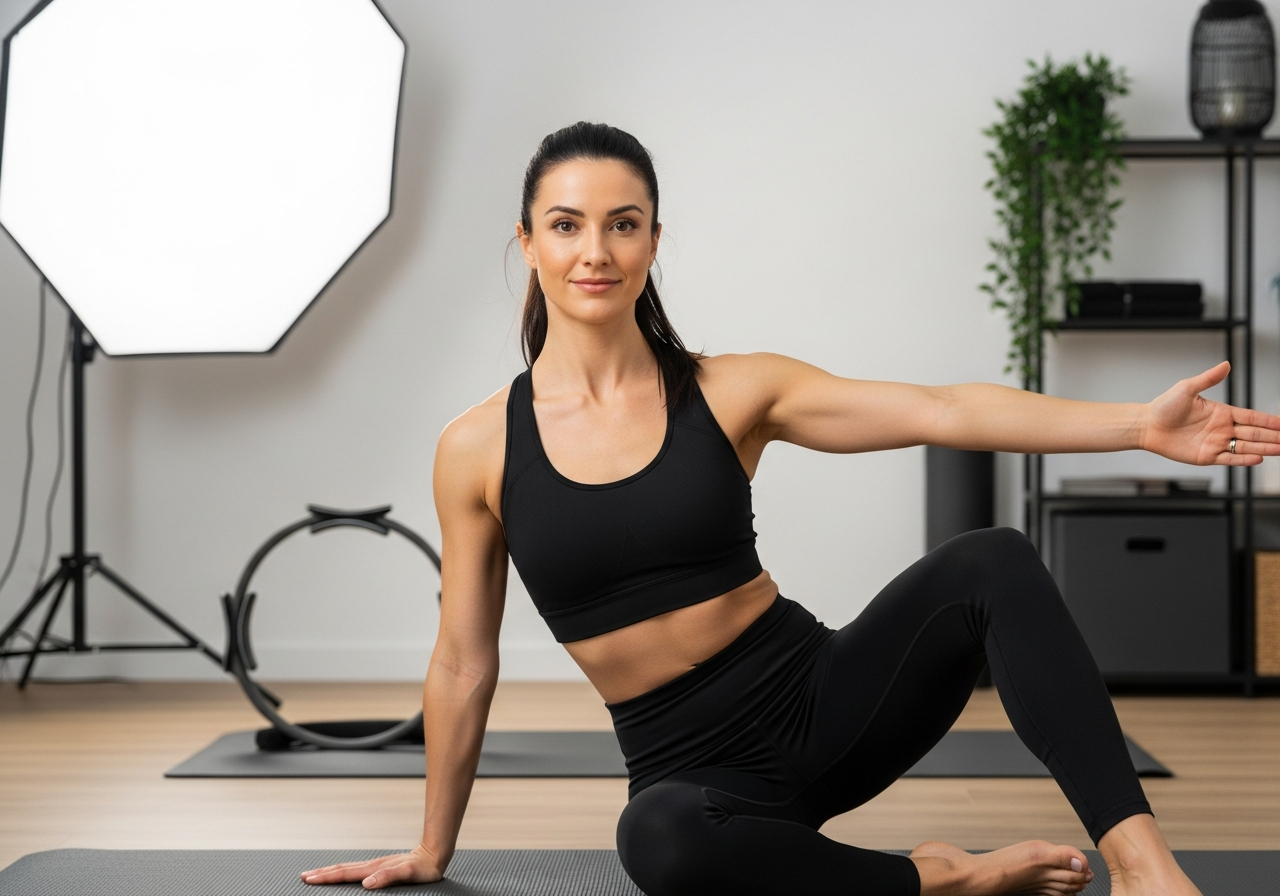 Тренер показывает технику онлайн